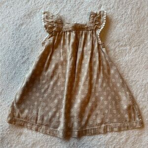 Old Navy Brown Kids Dress with White Accents
